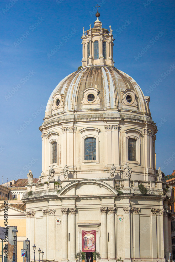 Church Santa Maria di Loreto and Santissimo Nome di Maria al Foro Traiano Rome Italy