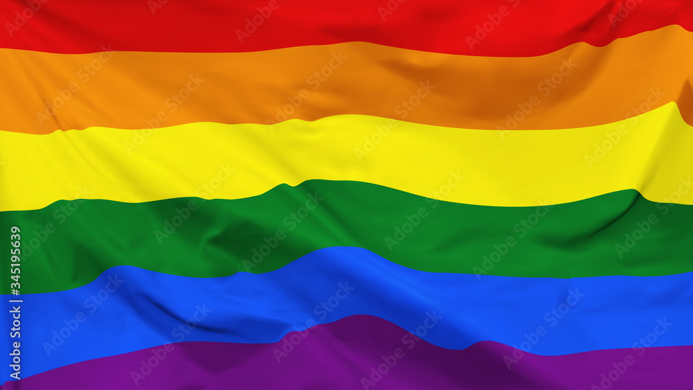 Obraz premium Fragment of the Rainbow flag (also known as the LGBT pride flag) in the form of background, aspect ratio with a width of 16 and height of 9, vector