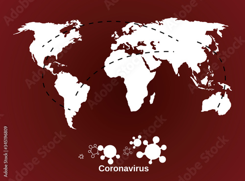 Plague vaccine  Covid-19 The world map is threatened by an epidemic. The hope of humanity . Vector/illustration