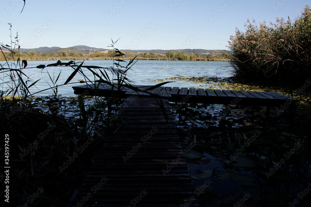Lake, Breitungen Lake, Nature reserve, Breitungen, Thueringen, Germany, Europe