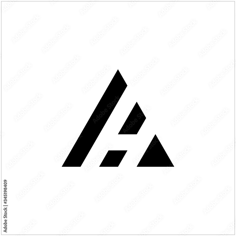 Initial letter H abstract logo with a combination of shape mountain logo design template. Marketing, sales and growth graphic design vector illustration. Initial letter H abstract logo with a combination of shape mountain logo design template. Marketing, sales and growth graphic design vector illustration.
