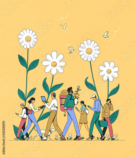 La végétation envahit la ville