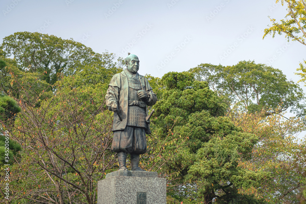Fototapeta premium 岡崎城 徳川家康像