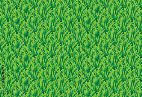 Seamless realistic green grass pattern vector background