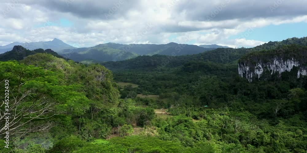 carril panorámica selva con nubes carril panorámica selva con nubes