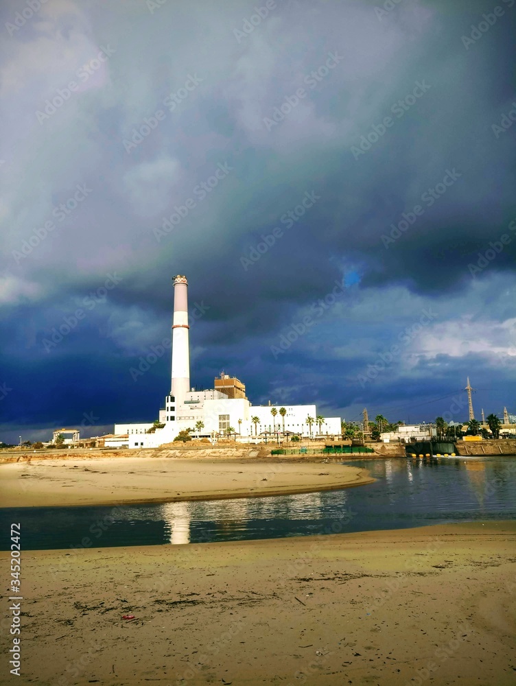 power plant on the beach