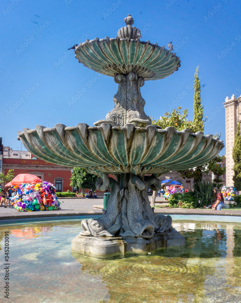 fountain in the plaza