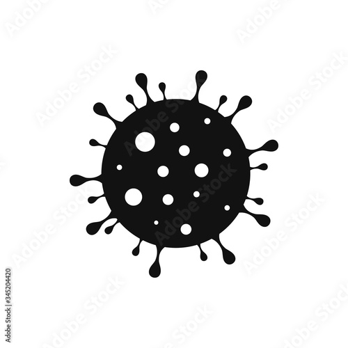 Coronavirus Bacteria Cell Icon, 2019-nCoV, Covid-2019, Covid-19 Novel Coronavirus Bacteria. No Infection and Stop Coronavirus Concepts.