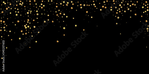 Gold stars random luxury sparkling confetti. Scatt