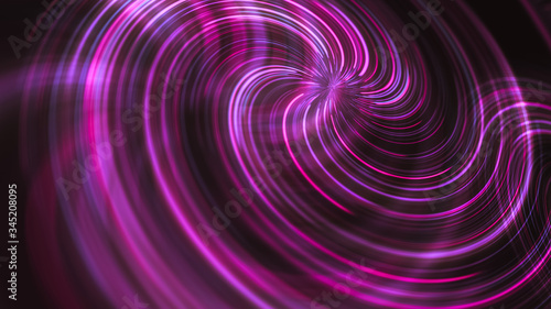 speed of light neon glowing twisted lines in motion swirls colorful vortex © Ok