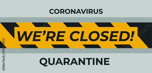 Simple Coronavirus warning about closed place during covid-19 outbreak