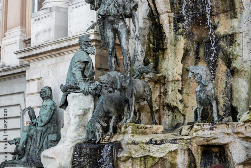 Matthias Fountain is a monumental fountain group in the western forecourt of Buda Castle, Budapest. It is sometimes called the Trevi Fountain of Budapest.