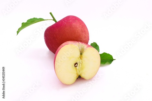 Red apples isolated on a white background