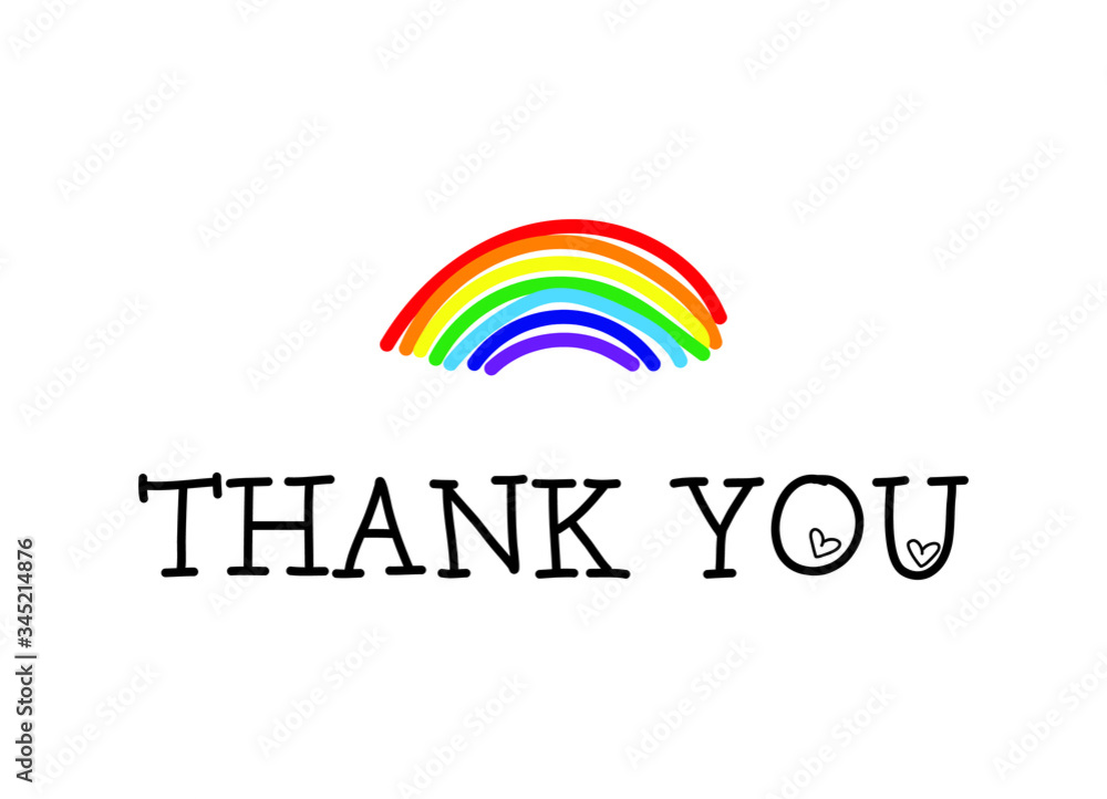 Thank you rainbow vector Thank you rainbow vector