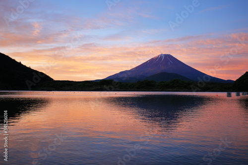 Morning reflection in Mt.Fuji,Japan