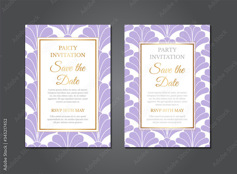 Elegant Purple Save the Date Invitation Design