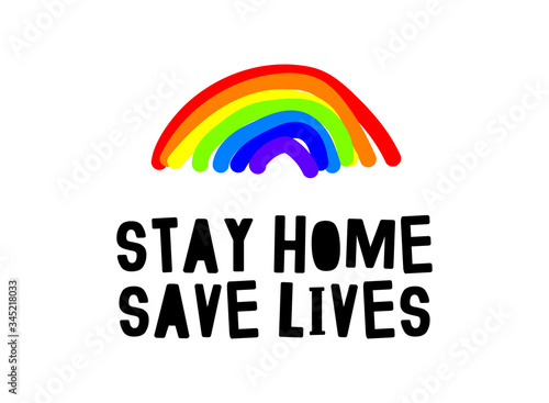 STAY HOME SAVE LIVES vector