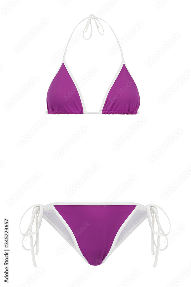 Blank purple swimsuit, front view