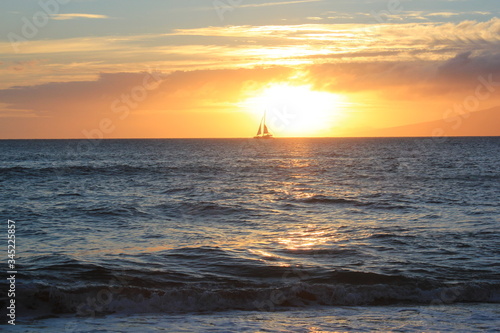 Sailboat at Sunset © Stephanie