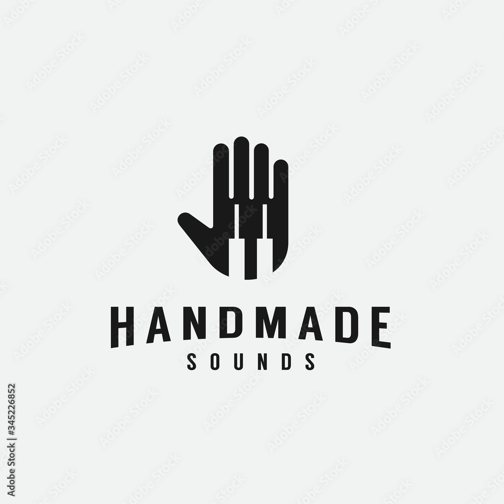 logo piano hand / piano vector logo piano hand / piano vector