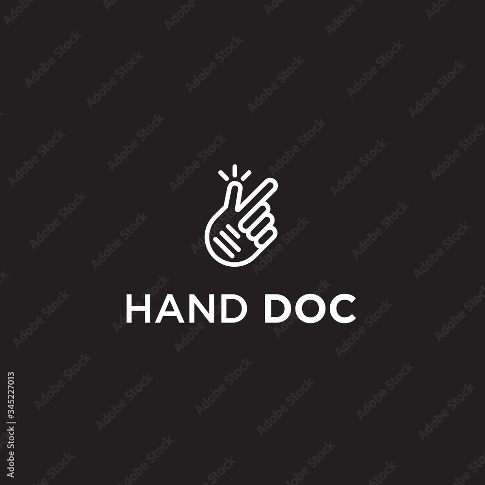 hand doc logo / vector document hand doc logo / vector document