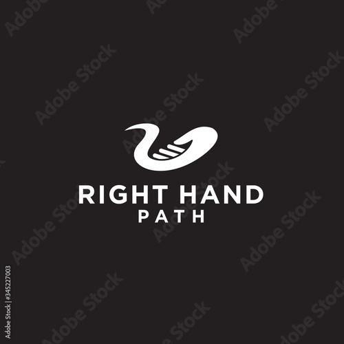 Road / river hand logo