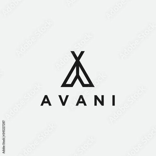 A letter logo tribes / tribal vector