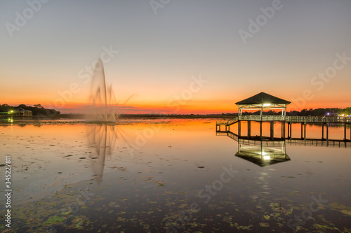 sunset on the lake © Teerasak