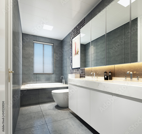 3D rendering of a Bathroom interior