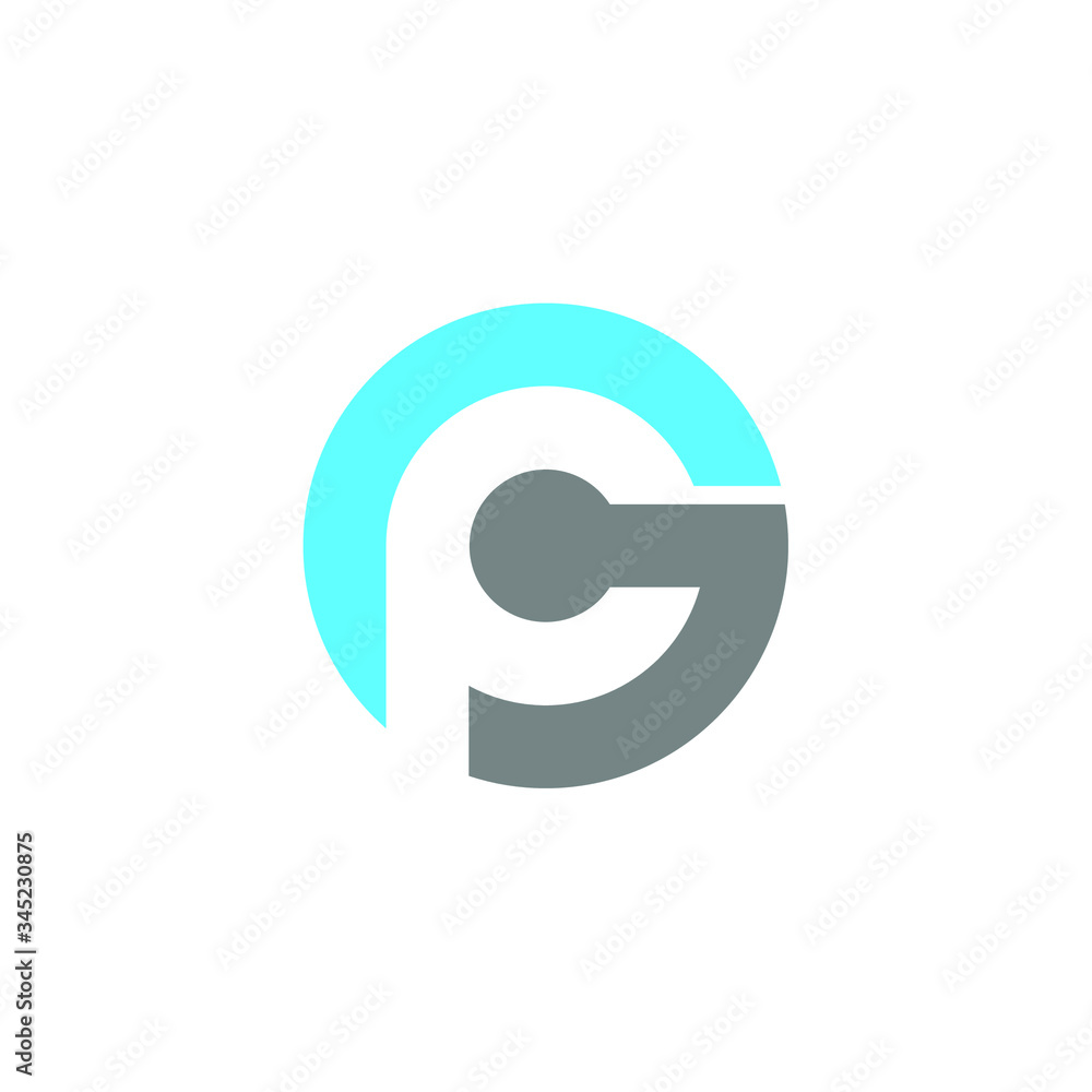pg typography letter original monogram logo design pg typography letter original monogram logo design