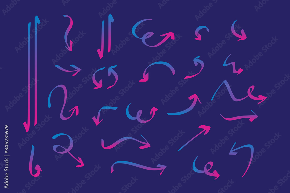 Hand drawn arrows doodle direction mark. Handmade sketch symbols set. vector illustration graphic design elements. Hand drawn arrows doodle direction mark. Handmade sketch symbols set. vector illustration graphic design elements.