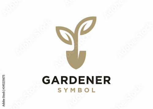 Gardener logo design vector, Lawn care, farmer, lawn service logotype, icon vector