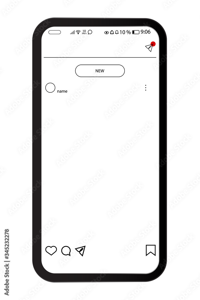 mockup of the mobile application on the screen of smartphone with carousel interface post on social network mockup of the mobile application on the screen of smartphone with carousel interface post on social network