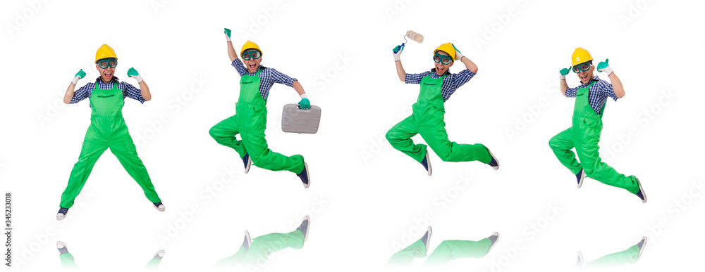 Industrial worker isolated on the white background Industrial worker isolated on the white background