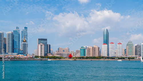 Modern urban architectural landscape of Qingdao  China..