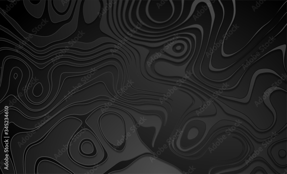Black liquid wavy pattern abstract hi-tech background. Vector design