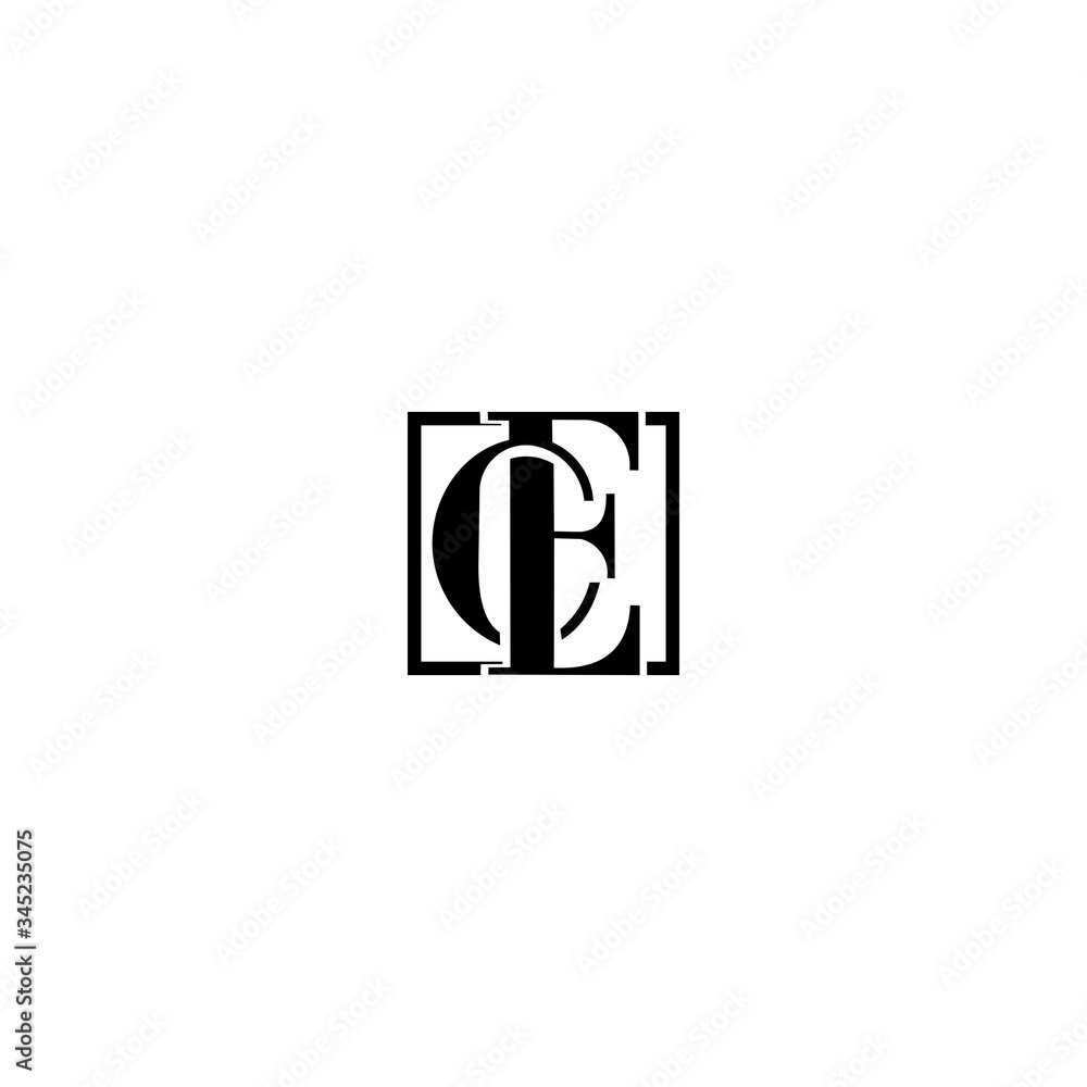 Obraz premium CE C E Letter Logo Design Vector Template