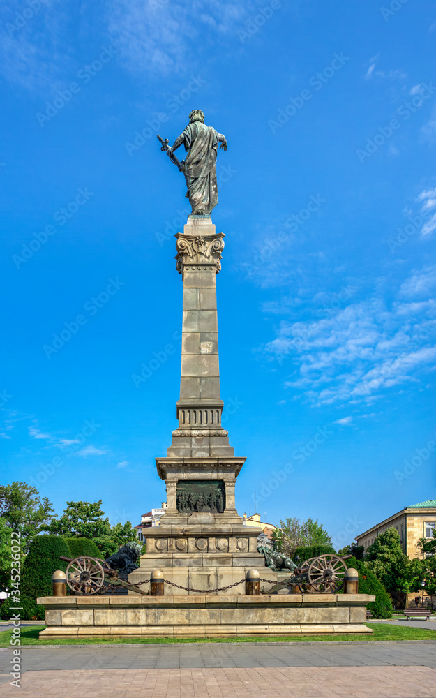 Freedom Monument in the city of Ruse, Bulgaria