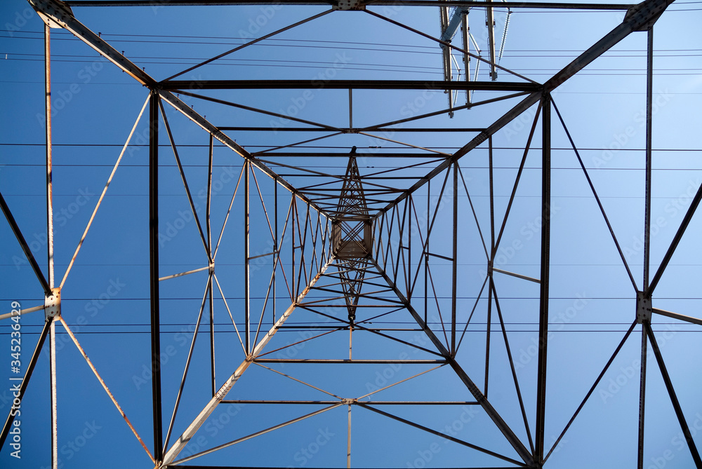 Fototapeta premium Electric power lines
