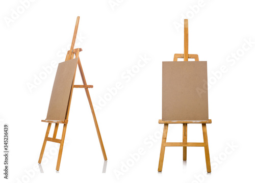 Easel isolated on the white background