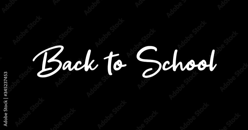 Back to School White Color Cursive Font Transition on Green Background Stock Video Back to School White Color Cursive Font Transition on Green Background Stock Video