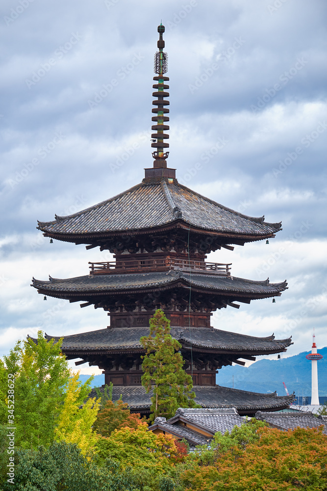 Tower of Yasaka, Hokan-ji Temple, Higashiyama, Kyoto, Japan Tower of Yasaka, Hokan-ji Temple, Higashiyama, Kyoto, Japan