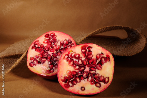 pomegranate seeds close up photo