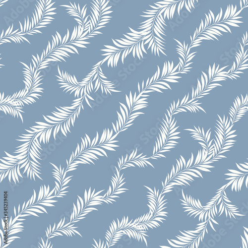 Fototapeta Naklejka Na Ścianę i Meble -  Beautiful tropical plant seamless pattern illustration,