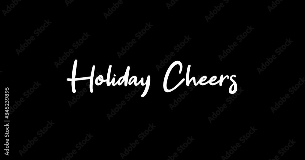 Holiday Cheers White Color Cursive Font Transition on Green Background Stock Video Holiday Cheers White Color Cursive Font Transition on Green Background Stock Video
