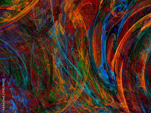 Wallpaper Mural rainbow abstract fractal background 3d rendering illustration Torontodigital.ca