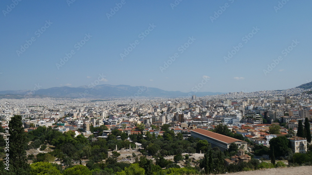 Obraz premium Photos from the Acropolis and Parthenon in Athens Greece.