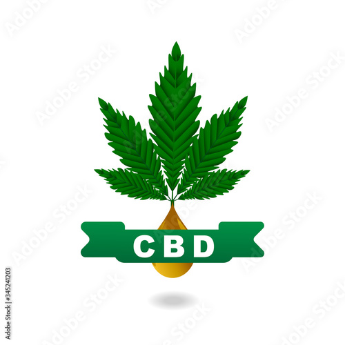 Cannabis oil or CBD oil concept vector