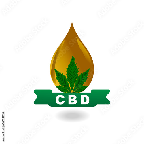 Cannabis oil or CBD oil concept vector