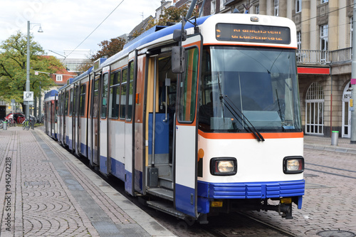 City tram in Darmstadt, Germany